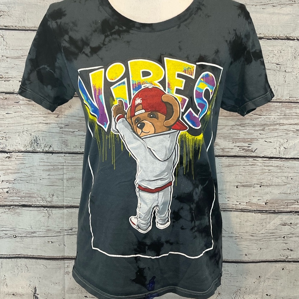 VIBES Graffiti Teddy Bear T-shirt-Small